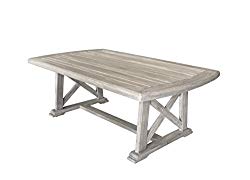 Courtyard Casual Driftwood Gray Teak Surf Side Outdoor Coffee Table