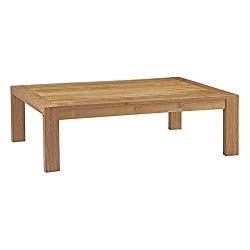 Modway EEI-2710-NAT Upland Outdoor Patio Wood Coffee Table, Natural