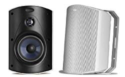 Polk Audio Atrium 6 Outdoor Speakers with Bass Reflex Enclosure (Pair, White) – All-Weather Durability | Broad Sound Coverage | Speed-Lock Mounting System