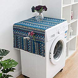 Anpay Drum Washing Machine Cover Portable Household Single Door Refrigerator Cover Dustproof