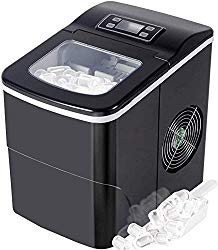 Antartic Star Countertop Portable Ice Maker Machine with Self-clean Function, 9 Ice Cubes Ready in 8 Minutes,Makes 26 lbs of Ice per 24 hours,with LCD Display
