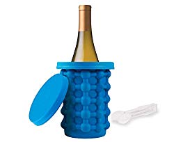 Ice Genie DELUXE The Original Ice Cube Maker | Holds up to 180 Ice Cubes | Silicon Bucket | Perfect for Indoor/Outdoor Use | Bottled Beverage Cooler | Dishwasher Safe & BPA-FREE | Ice Tongs Included  