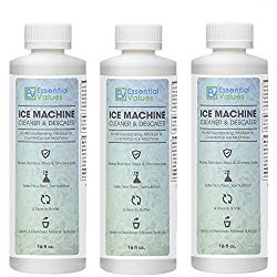 Ice Machine Cleaner 16 fl oz (3 Pack), Nickel Safe Descaler | Scale Remover, Universal Application for Whirlpool 4396808, Manitowac, Ice-O-Matic, Scotsman, Follett Ice Makers by Essential Values