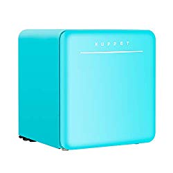 KUPPET Classic Retro Compact Refrigerator Single Door, Mini Fridge with Freezer, Small Drink Chiller for Home,Office,Dorm, Small beauty cosmetics Skin care mask refrigerated for home,1.6 Cu.Ft (Blue)