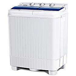 KUPPET Portable Washing Machine, 17lbs Compact Twin Tub Washer and Spin Dryer Combo for Apartment, Dorms, RVs, Camping and More (Type2)