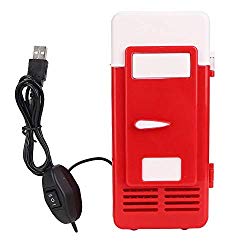 Mini Portable Compact Personal Fridge Cooler and Warmer USB Office Dual-Use Portable Refrigerator Drink Cooler For Home Office Car Dorm or Boat – Compact & Portable(red)