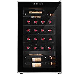 Northair 24 Bottle Wine Beer Cooler Compressor Refrigeration, Under Counter Wine Cellar with LCD Temperature Control, Double-layered Glass Door, Quiet Operation – perfect for home/business/dorm room