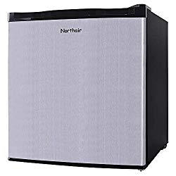 Northair Upright Freezer with 1.1 Cubic Feet Capacity, Compact Reversible Single Door Table Top Mini Freezers for Ice Cream/Breast Milk/Sea Food, Removable Shelf, Adjustable Thermostat