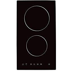 NOXTON Ceramic Cooktop Built-in 2 Burners Electric Cooktops Stove Electric Hob Cooker With Touch Control Child Lock Timer Easy To Clean 3000W with Hard Wire for 220V~240V