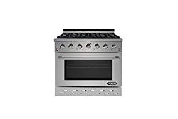 NXR SC3611 36″ 5.5 cu.ft. Professional Style Gas Range with Convection Oven, Stainless Steel