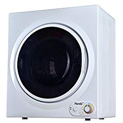Panda 3.75 cu.ft Compact Laundry Dryer, 13.2lbs Capacity, Control Panel Downside, PAN760SF White and Black