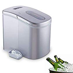 Portable Ice Maker Machine Countertop for Home, Ready in 8 Mins Ice Cube Maker, Make 26 lbs Ice in 24 Hrs Perfect for Parties Mixed Drinks, Electric Ice Maker 2L with Ice Scoop and Basket, Easy-Use
