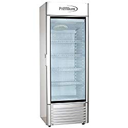 Premium PRF125DX 12.5 cu. ft. Single Door Merchandiser Refrigerator, Gray