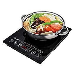 Rosewill Induction Cooker 1800 Watt, 5 Pre-Programmed Induction Cooktop, Electric Burner with Stainless Steel Pot 10″ 3.5 QT 18-8, RHAI-15001