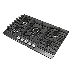 [Ship from CA,US ] METAWELL 30″ Black Titanium Built-in 5 Burners Stoves Natural Gas Hob Cooktops Cooker