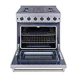 Thor Kitchen 30″ Stainless Steel Gas Range Oven with 5 Burner LRG3001U