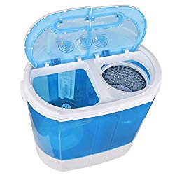 ZenStyle Compact Design Mini Twin Tub 9.9 LB Top Load Washing Machine Portable 2-in-1 Washer/Spinner w/ 6.57 FT Inlet Hose