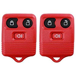 2 KeylessOption Red Replacement 3 Button Keyless Entry Remote Control Key Fob Clicker