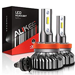 Aukee H11 LED Headlight Bulbs, 50W 10000 Lumens Extremely Bright 6000K H8 H9 CSP Chips Conversion Kit