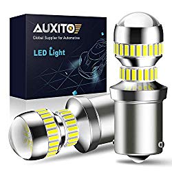 AUXITO 2600 Lumens 1156 LED Bulbs BA15S P21W 7506 LED Light Bulbs Replacement for Backup Reverse Light Bulb Tail Light 6000K White