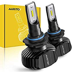 AUXITO 9006 HB4 LED Headlight Bulb Fanless All-in-one 9000 Lumens 6500K High Low Beam Conversion Kit for Headlight or Fog Lights Pack of 2