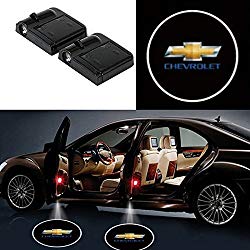 Bearfire 2 Pcs Wireless Car Door Led Welcome Laser Projector Logo Light Ghost Shadow Light Lamp Logos for chevrolet Accessories