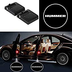 bearfire 2 Pcs Wireless Car Door Led Welcome Laser Projector Logo Light Ghost Shadow Light Lamp Logos for Hummer Accessory