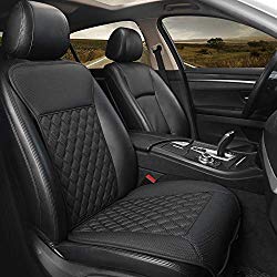 Black Panther Car Seat Cover, Luxury Car Seat Protector,Universal Anti-Slip Driver Seat Cover with Backrest, Diamond Pattern Embroidery (1Piece,Black)