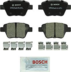 Bosch BC1456 QuietCast Premium Ceramic Disc Brake Pad Set For Select Audi A3, A3 Quattro, A4; Volkswagen Beetle, Eos, Golf, Golf SportWagen, GTI, Jetta, Passat; Rear