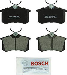 Bosch BC340 QuietCast Premium Ceramic Disc Brake Pad Set For: Audi A3, A4, A6, A8, Allroad,  Quattro, RS6, S4, S6, S8, TT; Volkswagen Beetle, Golf, Jetta, Passat, Quantum, Scirocco, Vento, Rear