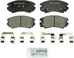 Bosch BC924 QuietCast Premium Ceramic Disc Brake Pad Set For Select Hyundai Azera, Elantra, Sonata, Tiburon, Tucson; Kia Amanti, Magentis, Optima, Soul, Sportage; Front