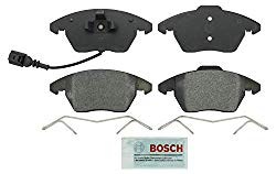 Bosch BE1107H Blue Disc Brake Pad Set with Hardware for Select 2005-16 Audi and Volkswagen Vehicles – FRONT