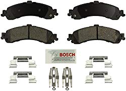 Bosch BE834H Blue Disc Brake Pad Set with Hardware for Select Full-Size Cadillac, Chevrolet, and GMC Trucks and SUVs – REAR