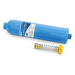 Camco 40019 TastePURE XL RV/Marine Water Filter with Flexible Hose Protector | Protects Against Bacteria | Reduces Bad Taste, Odor, Chlorine and Sediment