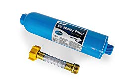 Camco 40043 TastePURE RV/Marine Water Filter with Flexible Hose Protector | Protects Against Bacteria | Reduces Bad Taste, Odors, Chlorine and Sediment in Drinking Water