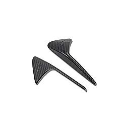 CoolKo Car Front Side Signal Turn Lamp Cover Trim Exterior Decoration Compatible with Model X, S, 3 [ 2 Pieces – Carbon Fiber Pattern ]