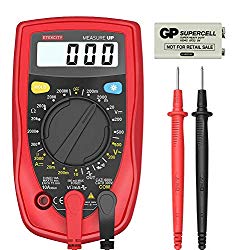 Etekcity MSR-R500  Digital Multimeter, Amp Volt Ohm Voltage Tester Meter with Diode and Continuity Test, Dual Fused for Anti-Burn, Red