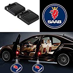 ffomo bearfire 2 Pcs Wireless Car Door Led Welcome Laser Projector Logo Light Ghost Shadow Light Lamp Logos for SAAB Accessory