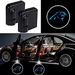 For Carolina Panthers Car Door Led Welcome Laser Projector Car Door Courtesy Light Suitable Fit for all brands of cars(Carolina Panthers)
