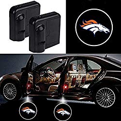 For Denver Broncos Car Door Led Welcome Laser Projector Car Door Courtesy Light Suitable Fit for all brands of cars(Denver Broncos)