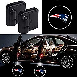 For New England Patriots Car Door Led Welcome Laser Projector Car Door Courtesy Light Suitable Fit for all brands of cars(New England Patriots)