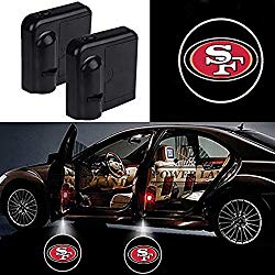 For San Francisco 49ers Car Door Led Welcome Laser Projector Car Door Courtesy Light Suitable Fit for all brands of cars (San Francisco 49ers)