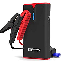 GOOLOO 1500A Peak SuperSafe Car Jump Starter (Up to 8.0L Gas or 6.0L Diesel Engine) with USB Quick Charge, in&Out Type-C,12V Portable Power Pack Auto Battery Booster Phone Charger Built-in LED Light