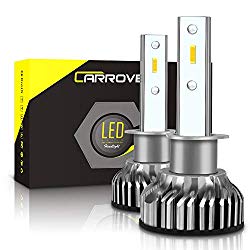 H1 LED Headlight Bulbs, CAR ROVER 50W 10000Lumens Extremely Bright 6000K CSP Chips Conversion Kit