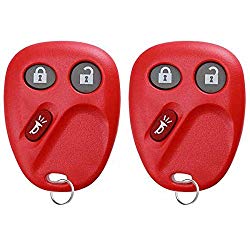 KeylessOption Keyless Entry Remote Control Car Key Fob Replacement for LHJ011-Red (Pack of 2)
