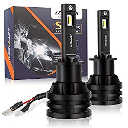 LED Headlight Bulbs leppein S Series High Beam/Low Beam/Fog Light 12xCREE Chips 6500K 6000LM Cool White Halogen Replacement (H1)