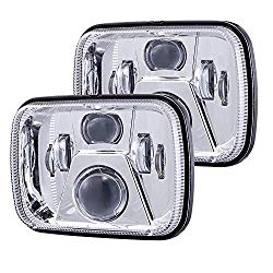 New Osram Chips 110W 5×7 Inch Led Headlights 7×6 Led Sealed Beam Headlamp with High Low Beam H6054 6054 Led Headlight for Jeep Wrangler YJ Cherokee XJ H5054 H6054LL 6052 6053 Silver 2 Pcs