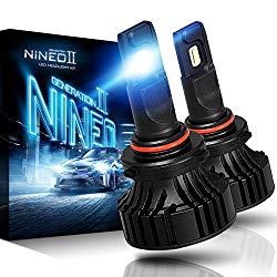 NINEO 9005 HB3 LED Headlight Bulbs – CREE Chips – 12000Lm 6500K Extremely Bright All-in-One Conversion Kit,360 Degree Adjustable Beam Angle
