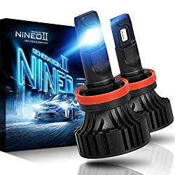 NINEO H11 H8 H9 LED Headlight Bulbs | CREE Chips 12000Lm 6500K Extremely Bright All-in-One Conversion Kit | 360 Degree Adjustable Beam Angle