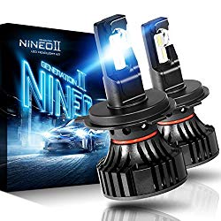 NINEO H4 9003 LED Headlight Bulbs | CREE Chips 12000Lm 6500K Extremely Bright All-in-One Conversion Kit | 360 Degree Adjustable Beam Angle